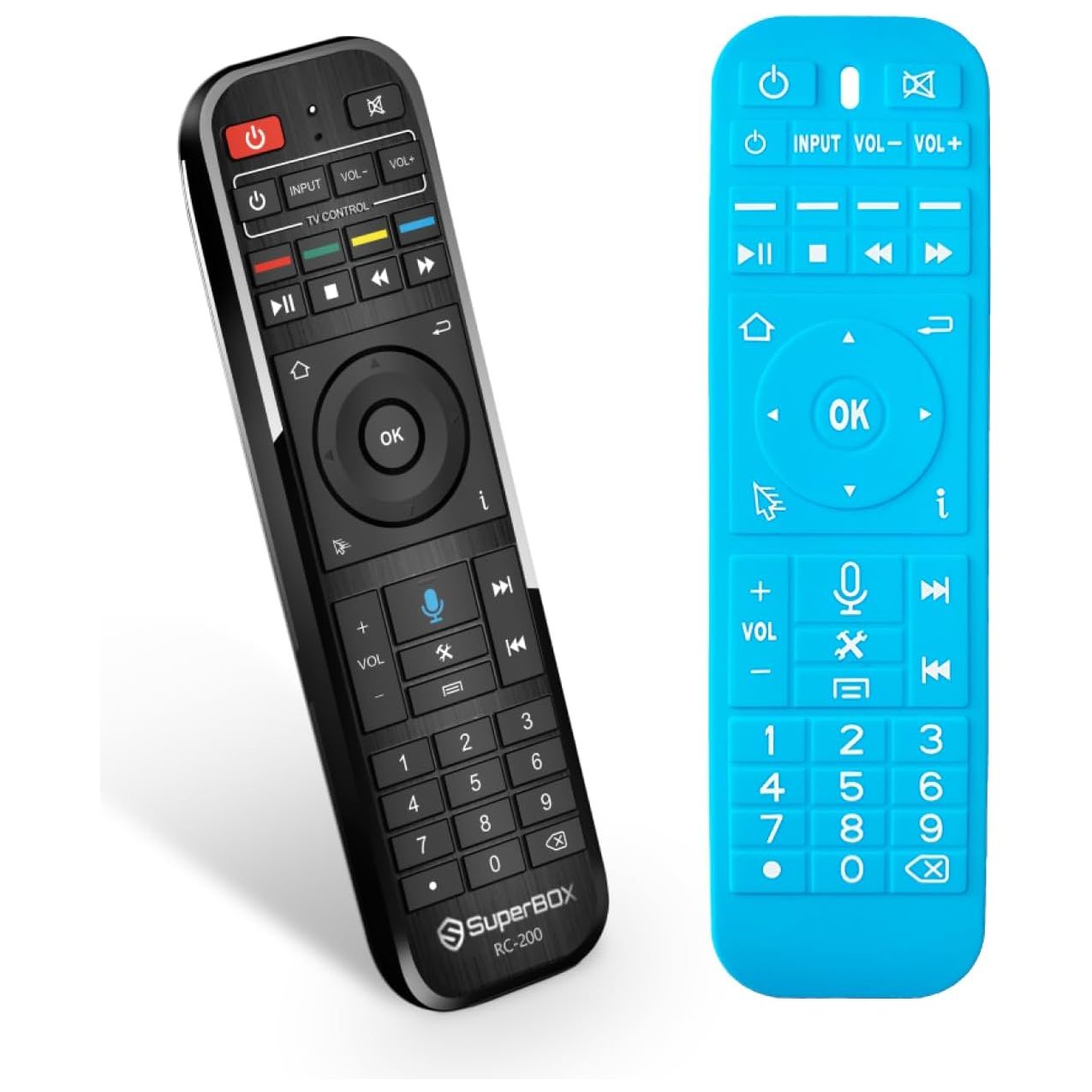 Super Smart Box TV S5 MAX Voice Remote Control RC-200 with Customized Remote Soft Cover, S3, S4PRO Applicable (Except Voice Function)