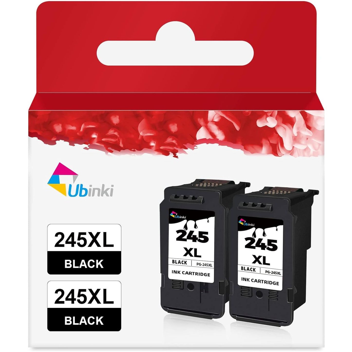 Compatible Ink Cartridge Replacement for Canon 245XL (Black, 2Pack) 245 PG-245 PG245 XL 243 243XL Ink for MX490 TR4520 TS3322 TR4522 TR4500 TS3122 TS3300 MX492 MG2522 TS3320 TS3100 Printer