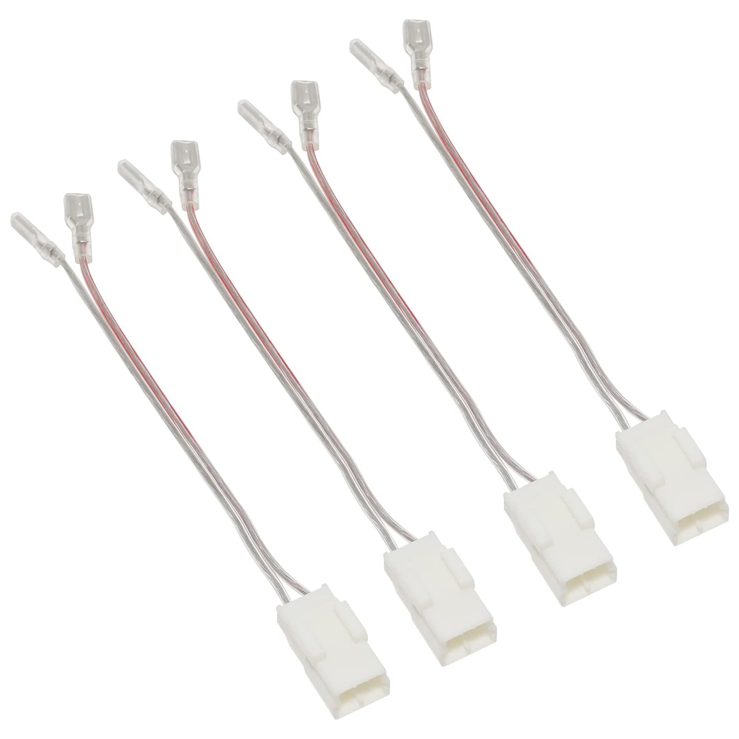 RED WOLF Door Speaker Wiring Harness Compatible with 2002-2019 Jeep Wrangler JK, Chrysler, Dodge Vehicles Car Harness Plug for Aftermarket Front Rear Door Speaker Wire Cable Connector 4 PCS