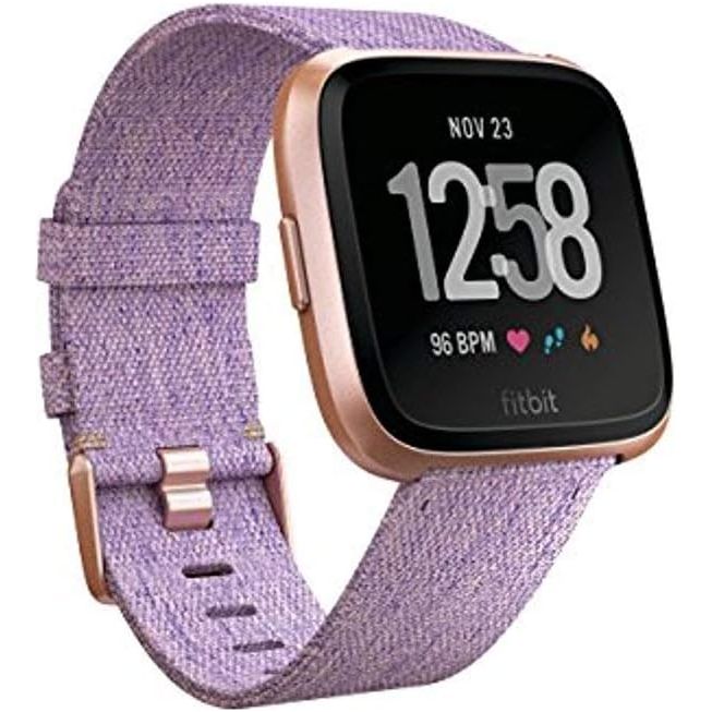 Fitbit Versa Special Edition Smart Watch • Lavender Woven • One Size (S & L Bands Included)