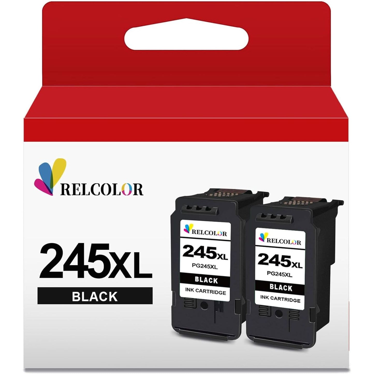 Compatible Ink Cartridge Replacement for Canon 245XL (Black 2 Pack) 245 XL PG245 243 243XL for MX490 MG2522 MX492 TR4520 TR4500 MG2520 TS3300 TS3322 MG2525 TR4522 TS3100 TS3122 TS3320 Printer
