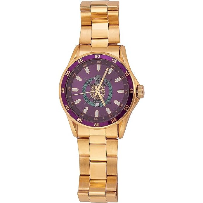 Desert Cactus Omega Psi Phi Crest Gold Color Metal Fraternity Watch Greek Wrist Watch OPP