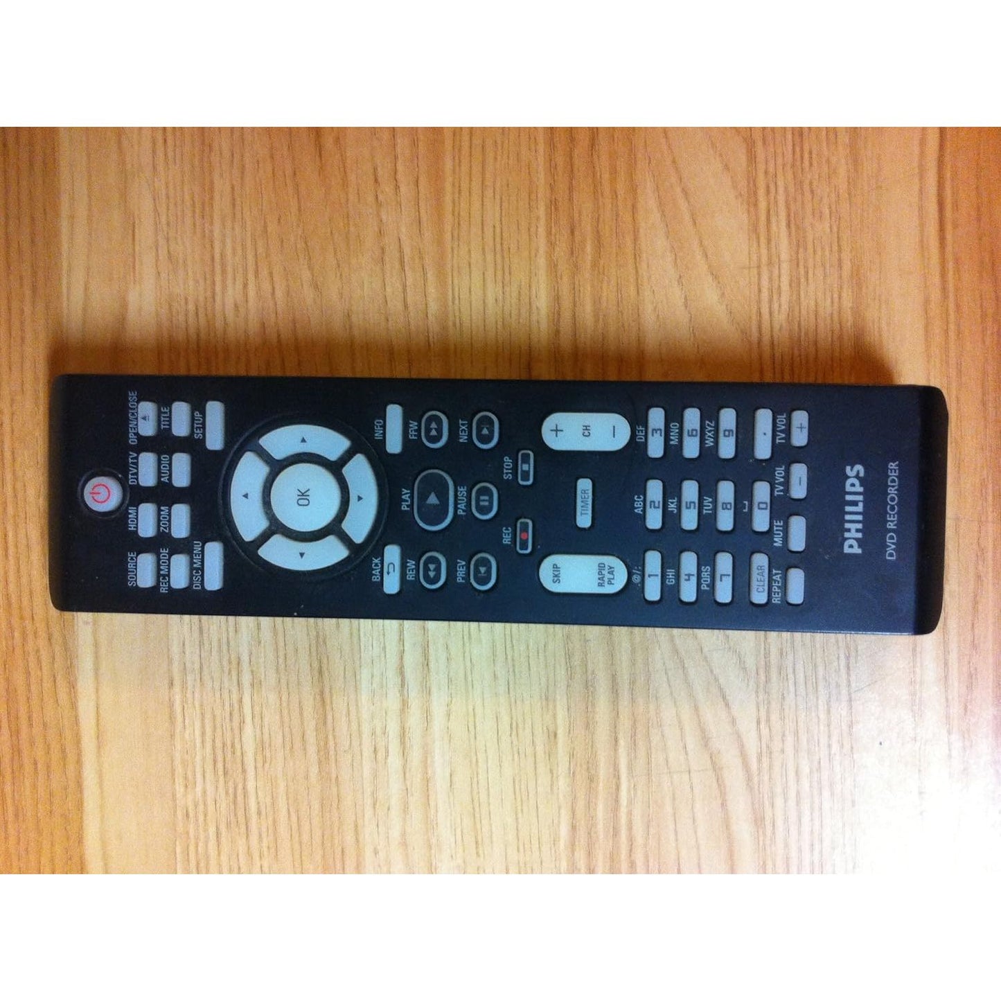 Replacement Remote Control for Philips DVDR3576H37, 996510003026, DVDR3575H37, DVDR3575H