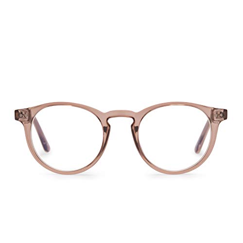 Compliments by DIFF Eyewear - Chase 1.75 - Designer UV400 Blue Light Blocking Reading Glasses for Men and Women, Vintage Crystal