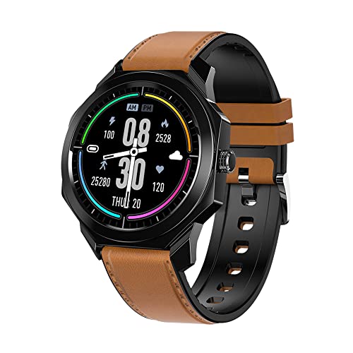 Smart Watches for Men, 1.3 Inch Touchscreen Fitness Wristwatch, Fitness Tracker with Heart Rate Monitor, with Pedometer, Sleep Monitor, Stopwatch IP68 Waterproof Watch, for iOS and Android