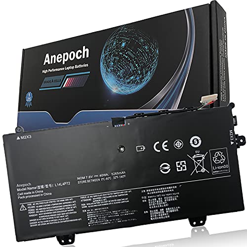 Anepoch L14L4P72 Laptop Battery Replacement for Lenovo IdeaPad Yoga 700-11ISK Yoga 3-1170 Series Notebook L14L4P71 L14M4P71 L14M4P73 5B10K10215 5B10J46130 5B10K10176 5B10K10166 7.6V 40Wh 5265mAh