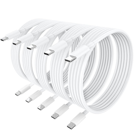 Apple USB C to C Cable 5Pack 10 FT,Long Type C Charging Cord Fast Charger for iPhone 15/15 Pro Max/13/15Pro/MacBook Air 2023/iPad Pro 2023, iPad Air 5,and More