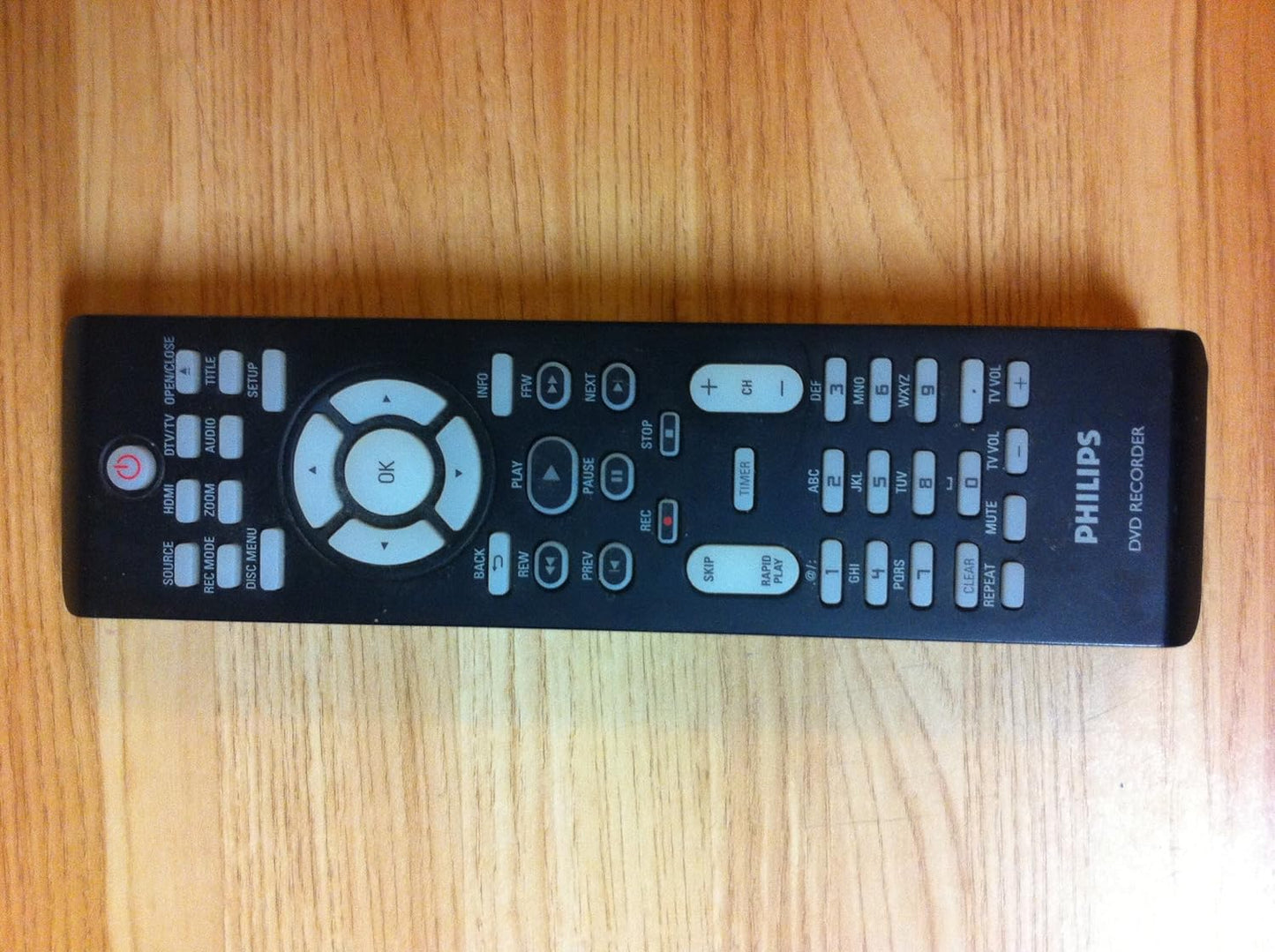 Replacement Remote Control for Philips DVDR3576H37, 996510003026, DVDR3575H37, DVDR3575H