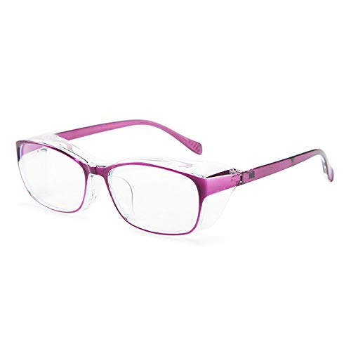 Safety Goggles Protective Blue Light Blocking Eyeglasses for Men Women(Clear Purple)