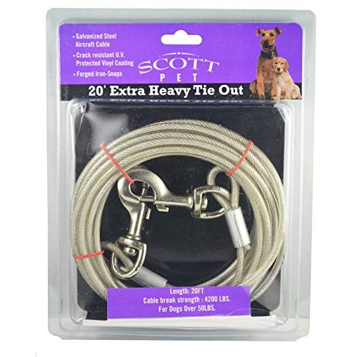 Scott Pet Cable Tie Out 4200 lbs Extra Heavy Wt 20ft